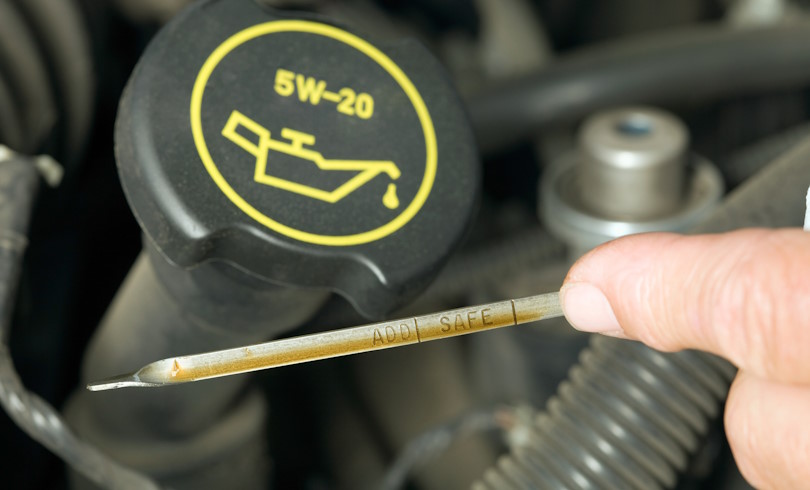 Read Oil on Dipstick